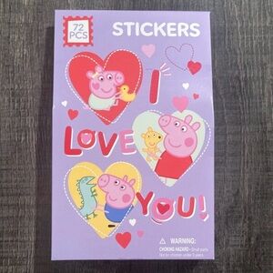 💞 New Package of 72 Peppa Pig I Love You Stickers